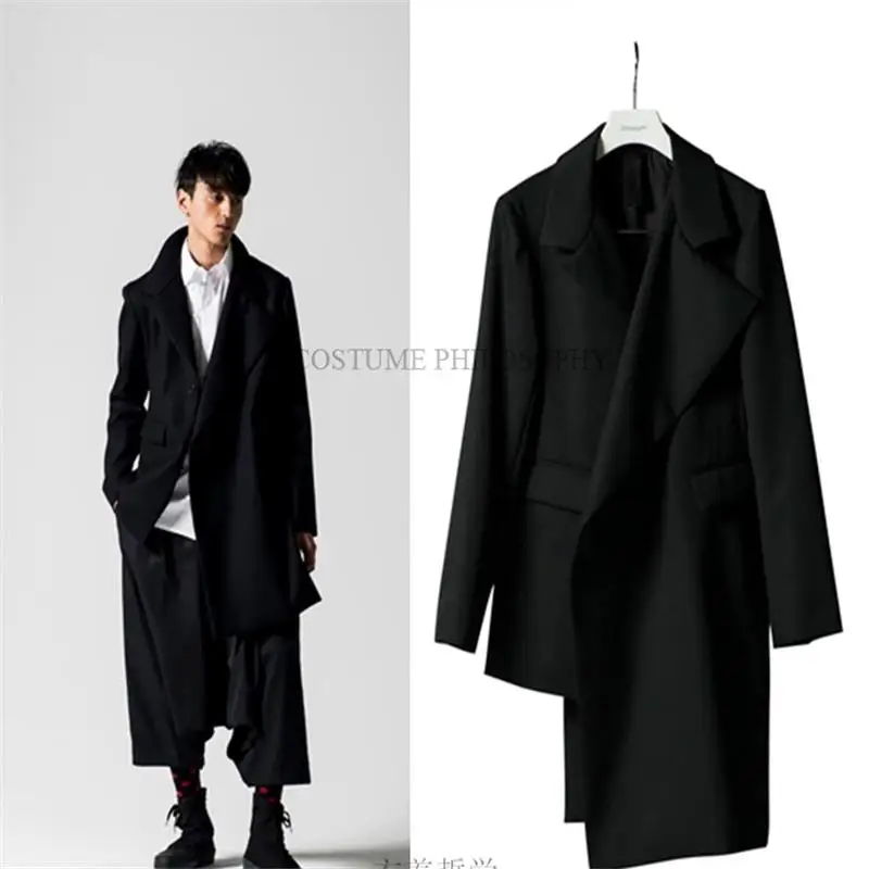 Мужская Асимметричная свободная ветровка | одежда