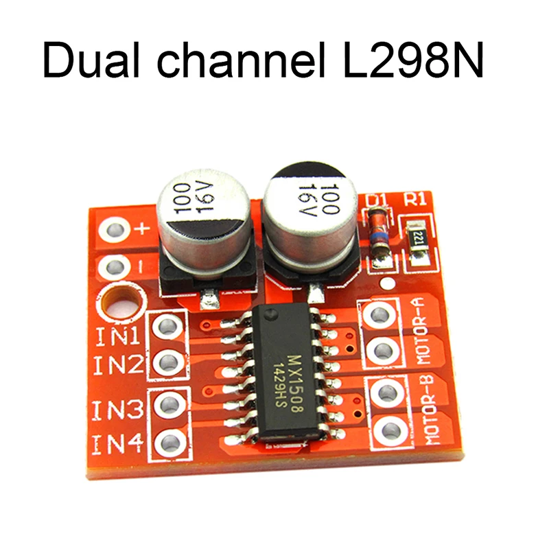 L298N двухканальный DC мотор драйвер мини модуль pwm контроль скорости за пределами |