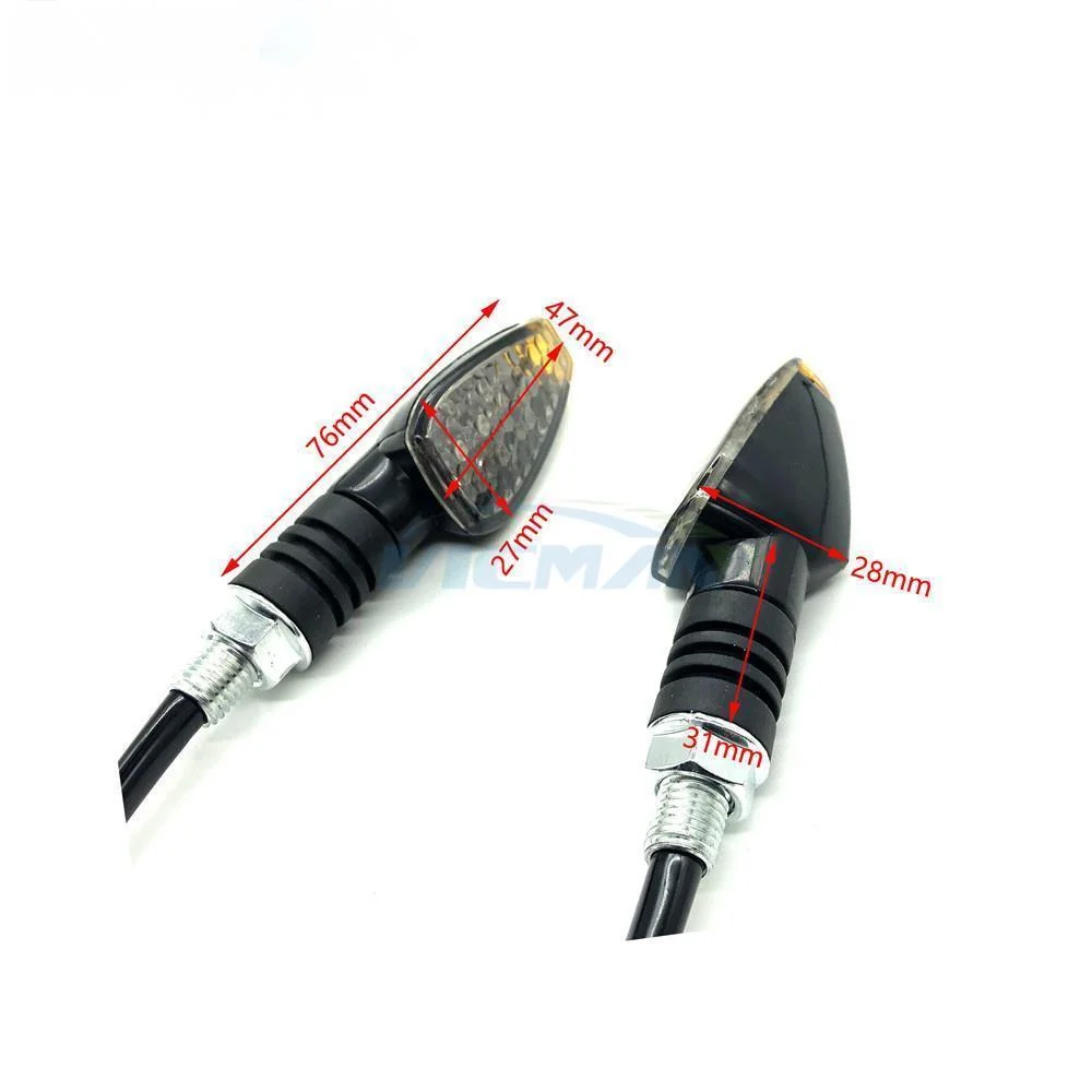 

4Pcs Motorcycle Universal LED Turn Signals Short Turn Signal Lights Indicator Blinkers Flashers Amber Color Accessories