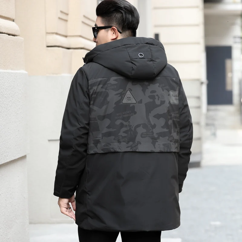 Большие размеры 10XL 8XL 7XL 6XL 5XL Мужская Зимняя парка с капюшоном пальто длинная