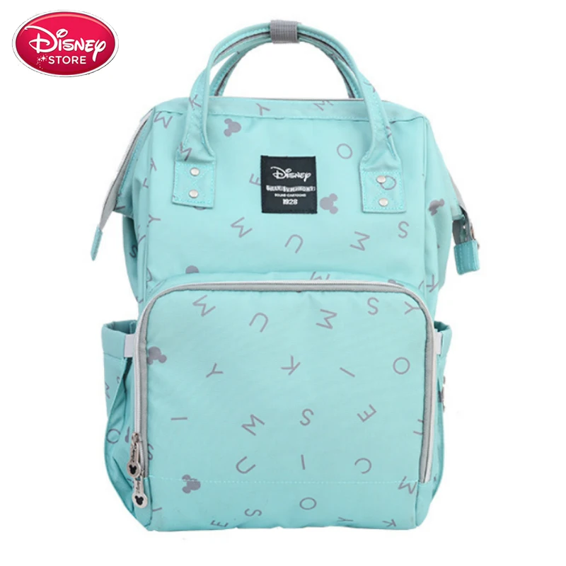

Сумка для пеленок Disney, водонепроницаемая сумка для мамы, для коляски, теплая, Микки, Минни, дорожный вместительный рюкзак для мамы, детские с...