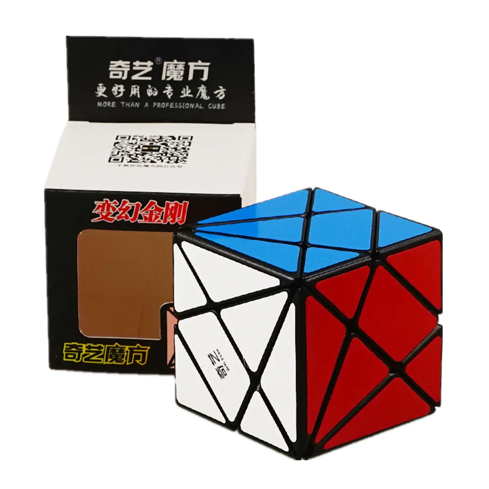 

QIYI Axis Magic Cube Change Irregularly Jinggang Professional Puzzle Speed Cube with Frosted Sticker 3x3x3 Black Body Cube