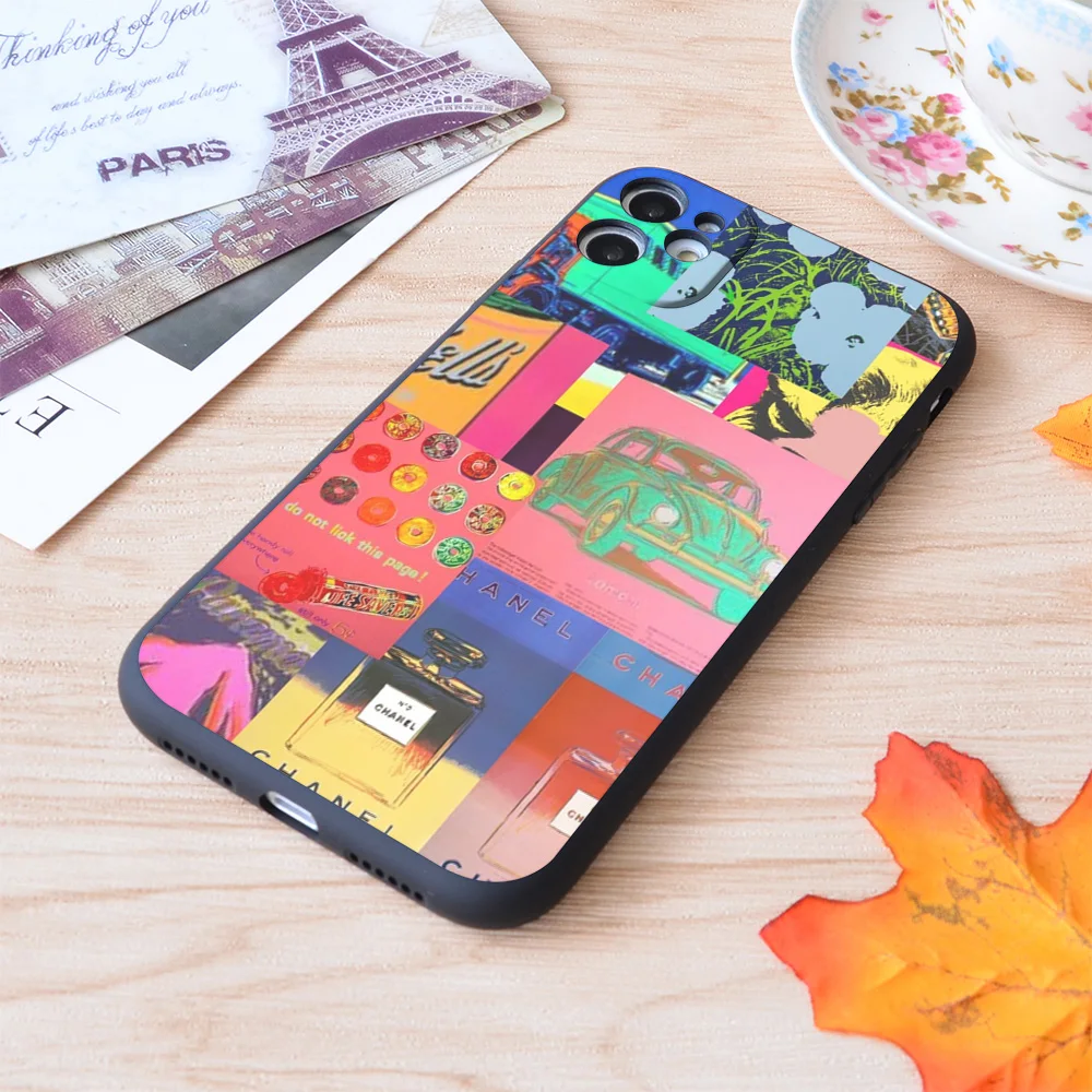 

For iPhone Andy Warhol Collage Print Soft Matt Apple iPhone Case