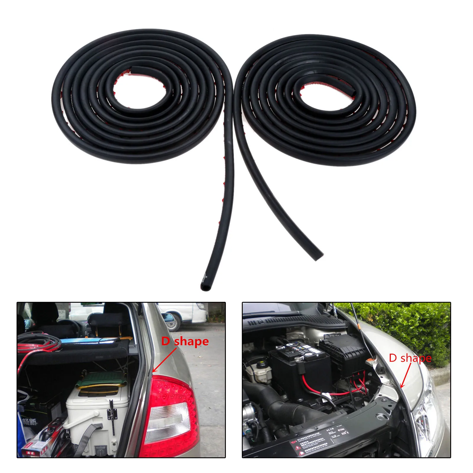 Изогнутый D образный звукоизоляционный пыленепроницаемый резиновый уплотнитель