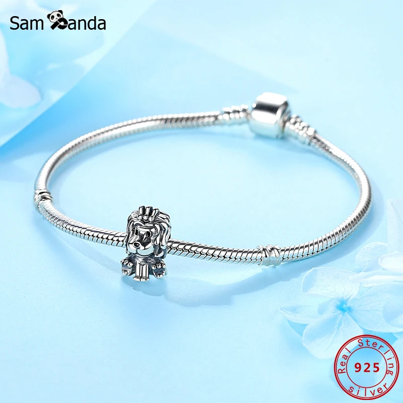 

Authentic 2021 100% 925 Sterling Silver Charms Quiet Lion CZ Fit Original Bracelets Women DIY Gift Jewelry
