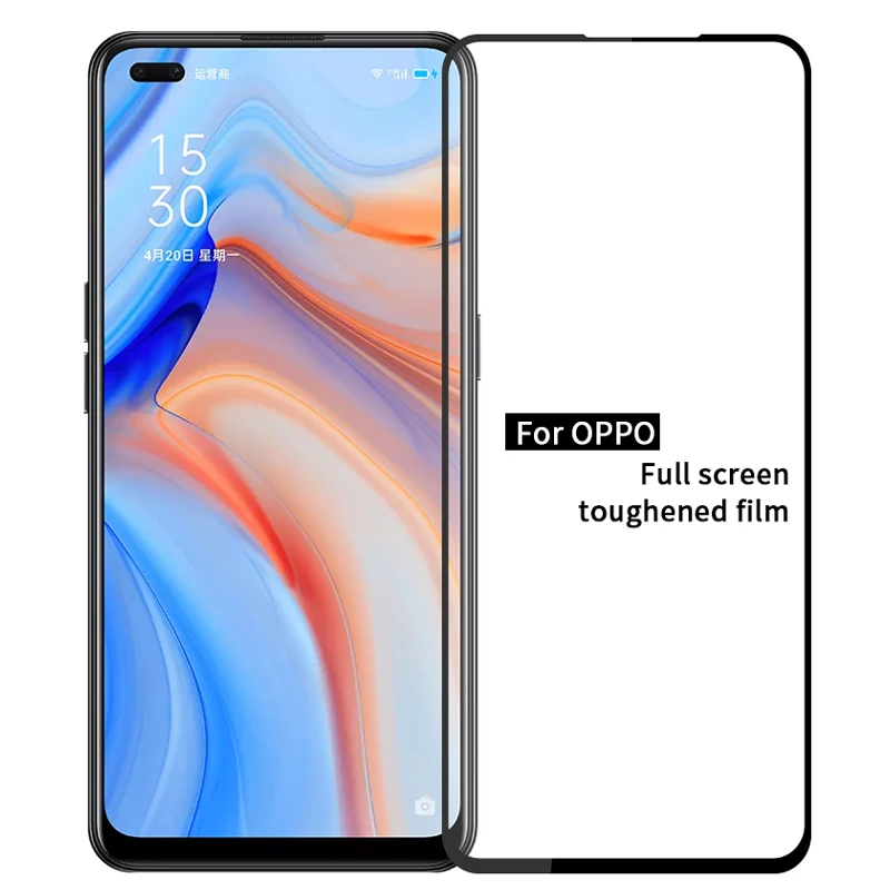 

Закаленное стекло с полным покрытием, Защитное стекло для экрана для OPPO Reno 4 Z Reno 3 Reno 2 Reno 10X Zoom Reno 4, пленка из закаленного стекла