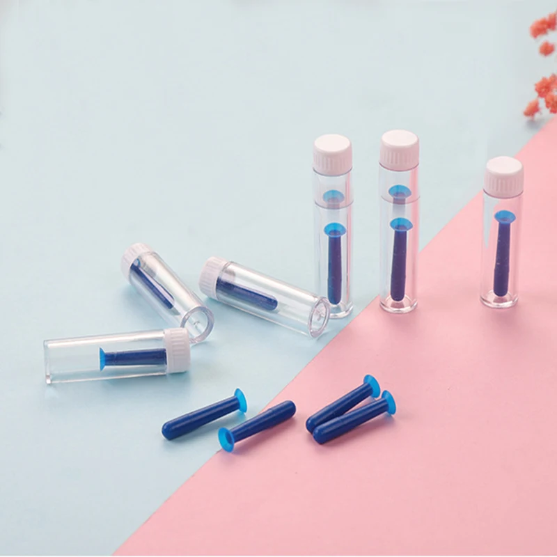 1 шт. синяя силиконовая присоска для контактных линз мягкий гель портативное