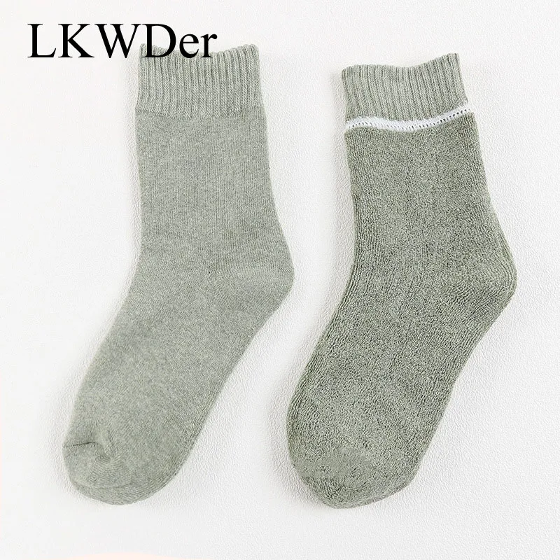 LKWDer 3 Pairs Winter Warm Socks For Women Solid Color Thick Wool Rabbit Hair Socks Snow Against Cold Warm Cotton Sock Sox Meias