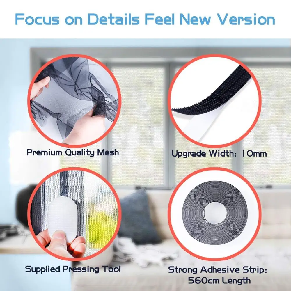 Москитная сетка для экрана на окно летняя москитная комнатные шторы занавеска s