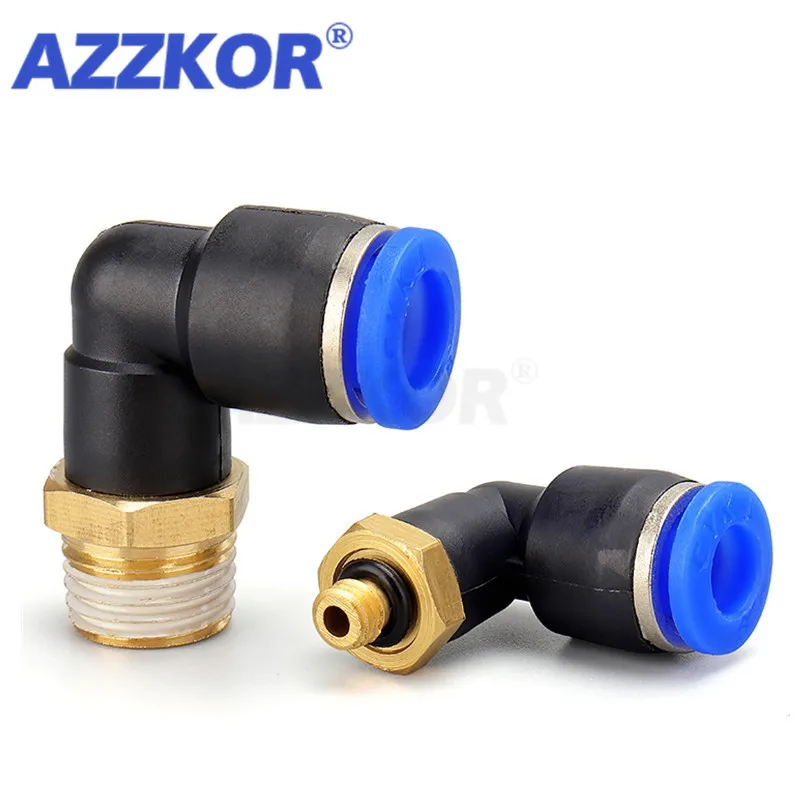 

PL-shaped Elbow Tee Pneumatic Connector For Hose Pneumatic Fitting Pipe Connector Pneumatic Components 1/2''1/4''3/8"--4-12mm