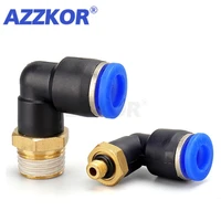 pl shaped elbow tee pneumatic connector for hose pneumatic fitting pipe connector pneumatic components 121438 4 12mm