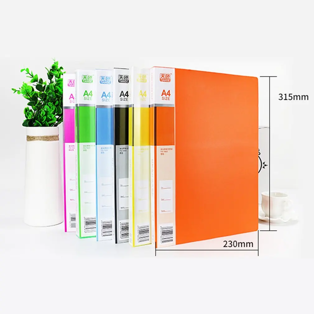 

TIANSE PP + Stainless Steel A4 Folder Single Strong Clamp File Folder Plate Clamp Paper Clip Office Supplies Stationery