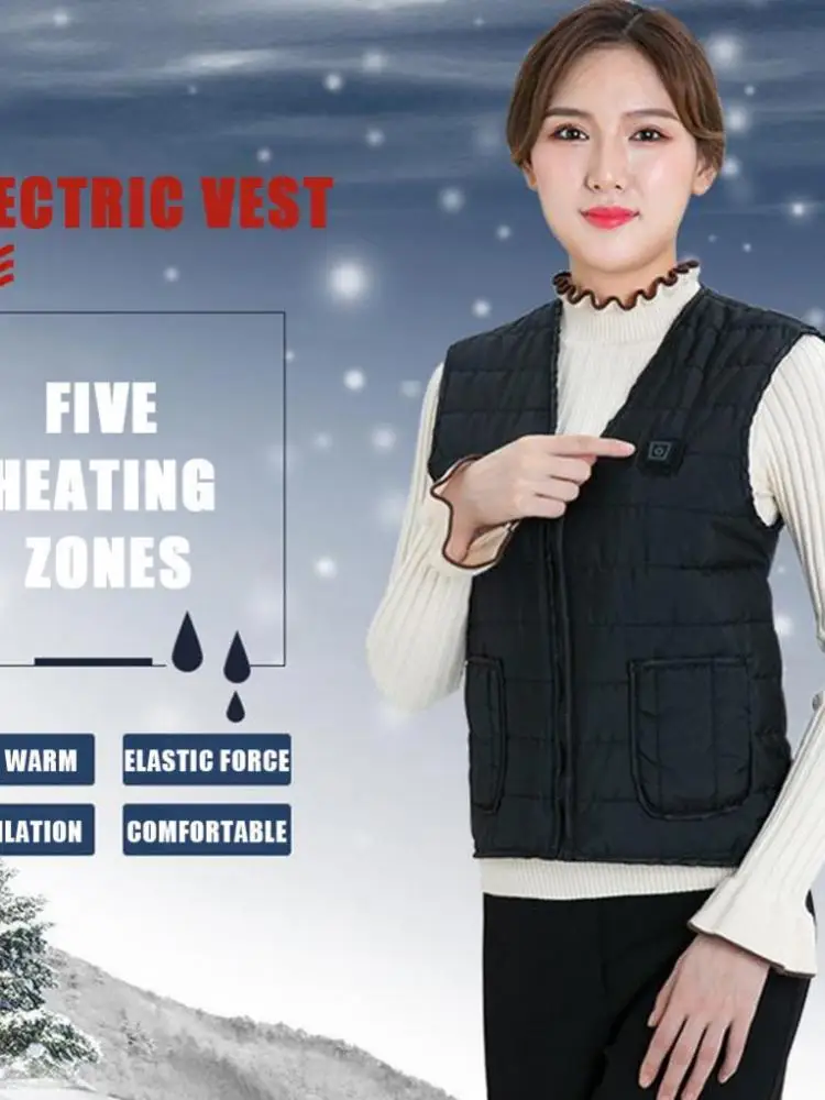 

Men'S And Women'S Winter New Outdoor Ski Mountaineering Electric Heating Jacket Warm Vest New Sportswear