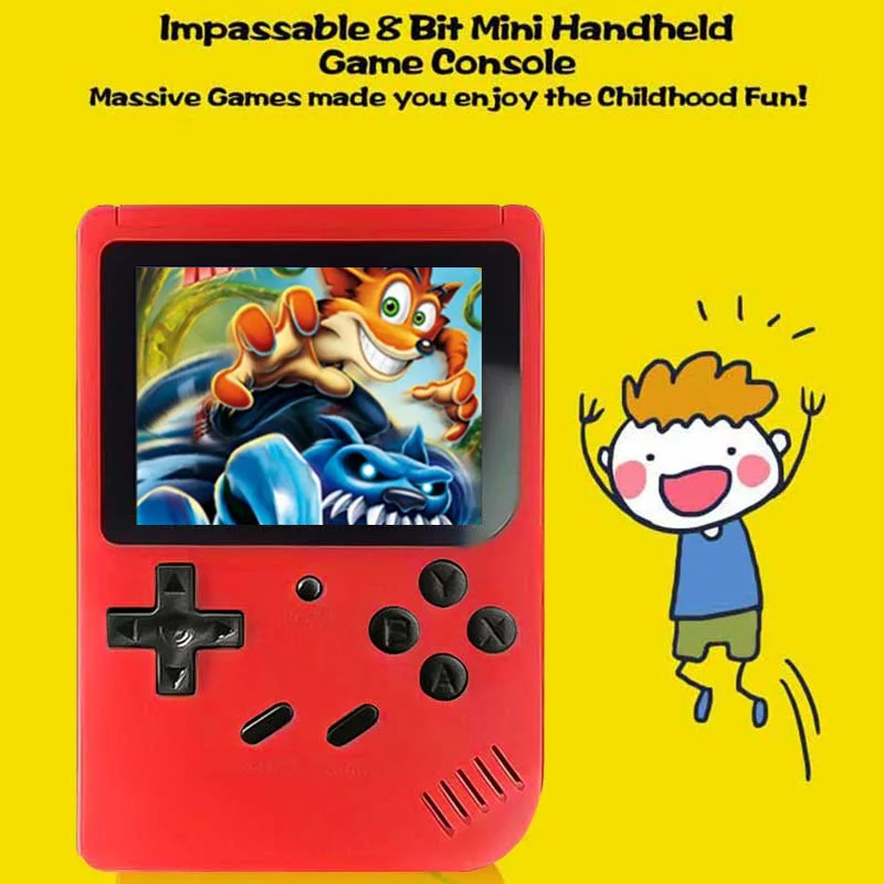 Портативная мини игровая консоль в стиле ретро 8 бит 3 0 дюйма цветной ЖК дисплей