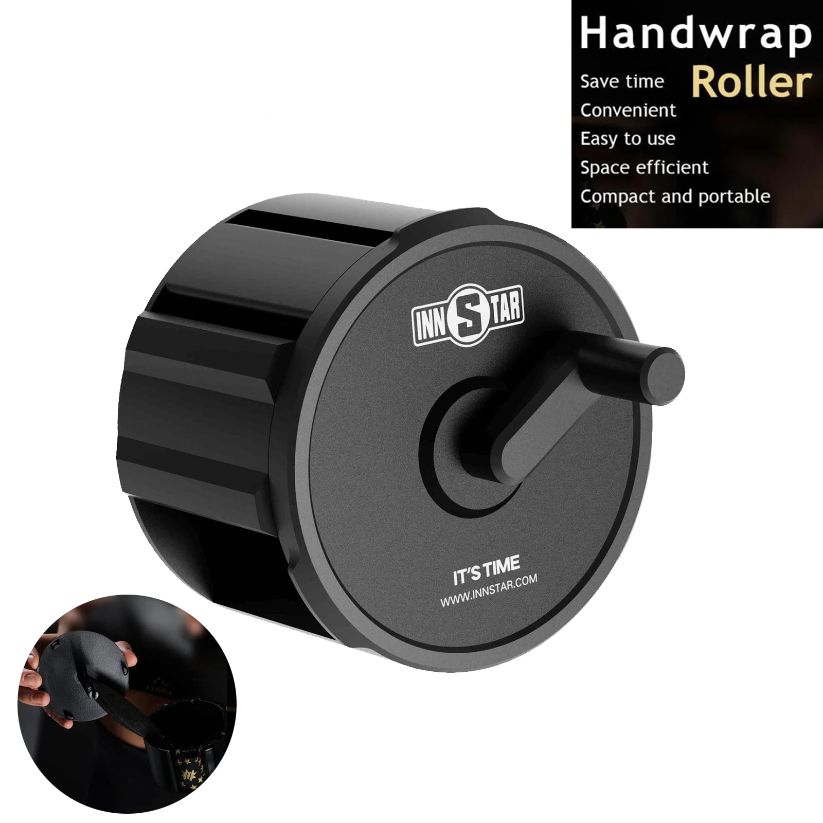 

Портативный ролик для ручного обертывания боксерский бандаж намоточная коробка бандаж перчатки для хранения инструмент для намотки спорт...