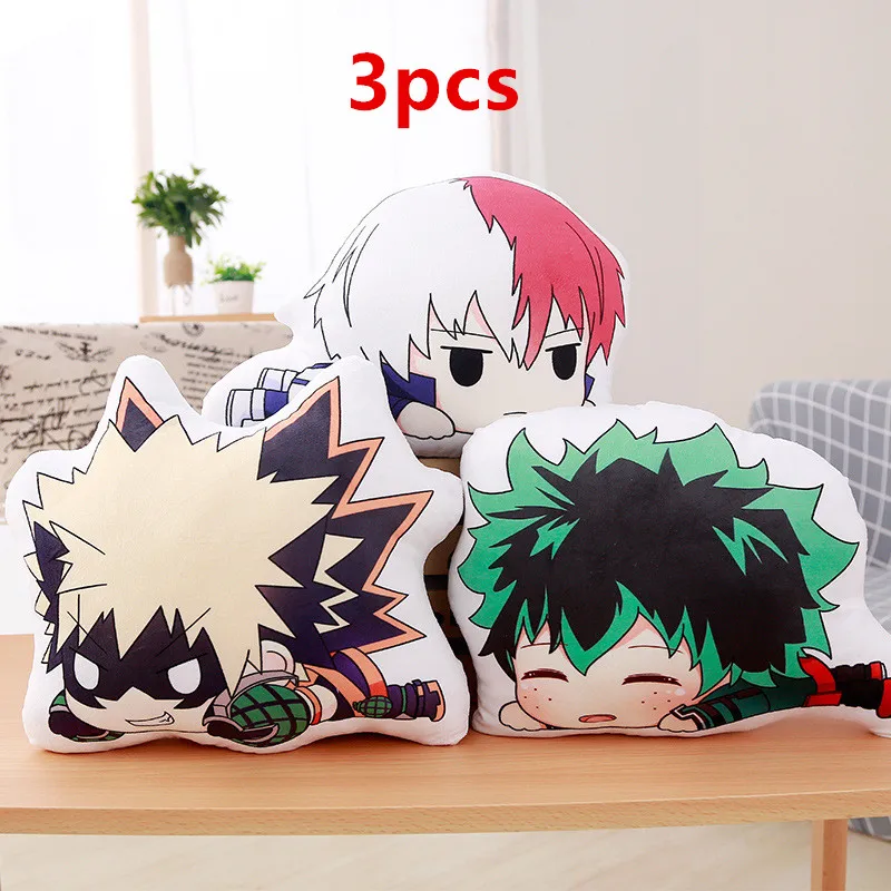 Светло-красный 35 см прекрасный аниме Bakugou катсуки Todoroki Shoto мидория изуку плюшевый Boku No Hero Academy Подушка креативный подарок для ребенка - Цвет: Светло-красный