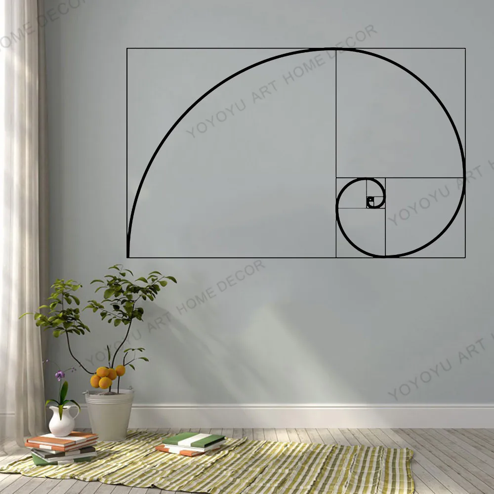 

Математика символ золотое сечение Наклейка на стену в виде геометрических фигур школьная виниловые наклейки на стену классный Декор Накле...
