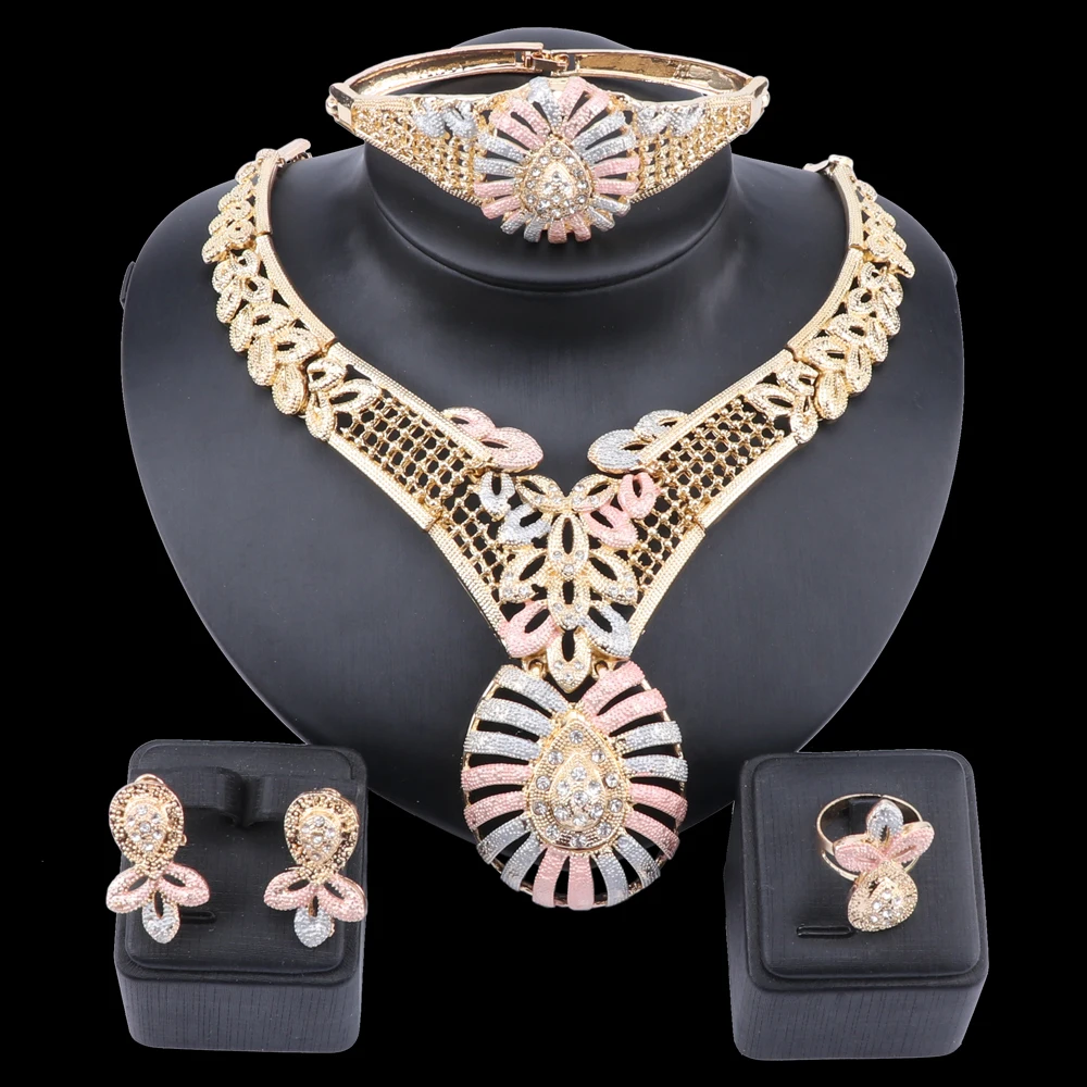 2020 Новый дизайн Горячая Распродажа Золотой Цвет австрийский кристалл ювелирный