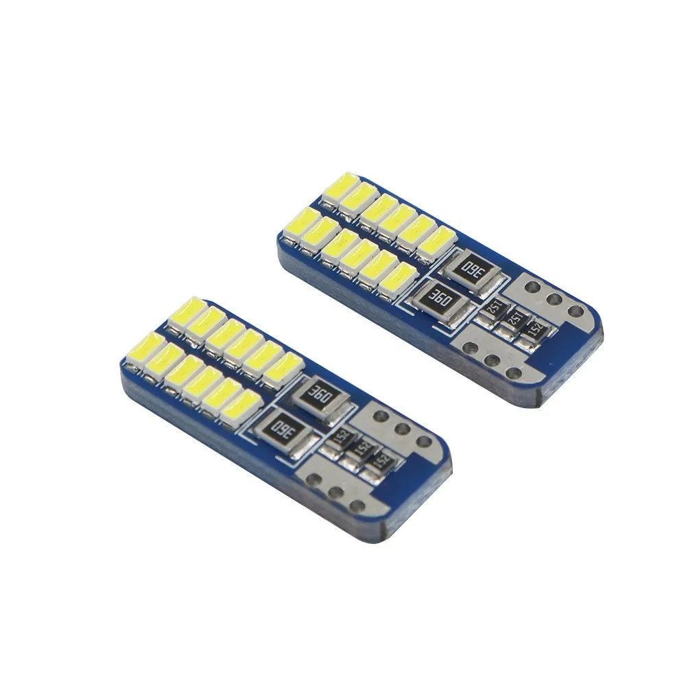 

10PCS T10 Led Bulb 194 W5W 24SMD Chipsets LED Bulbs for Car Courtesy Dome Map Door License Plate Light Canbus
