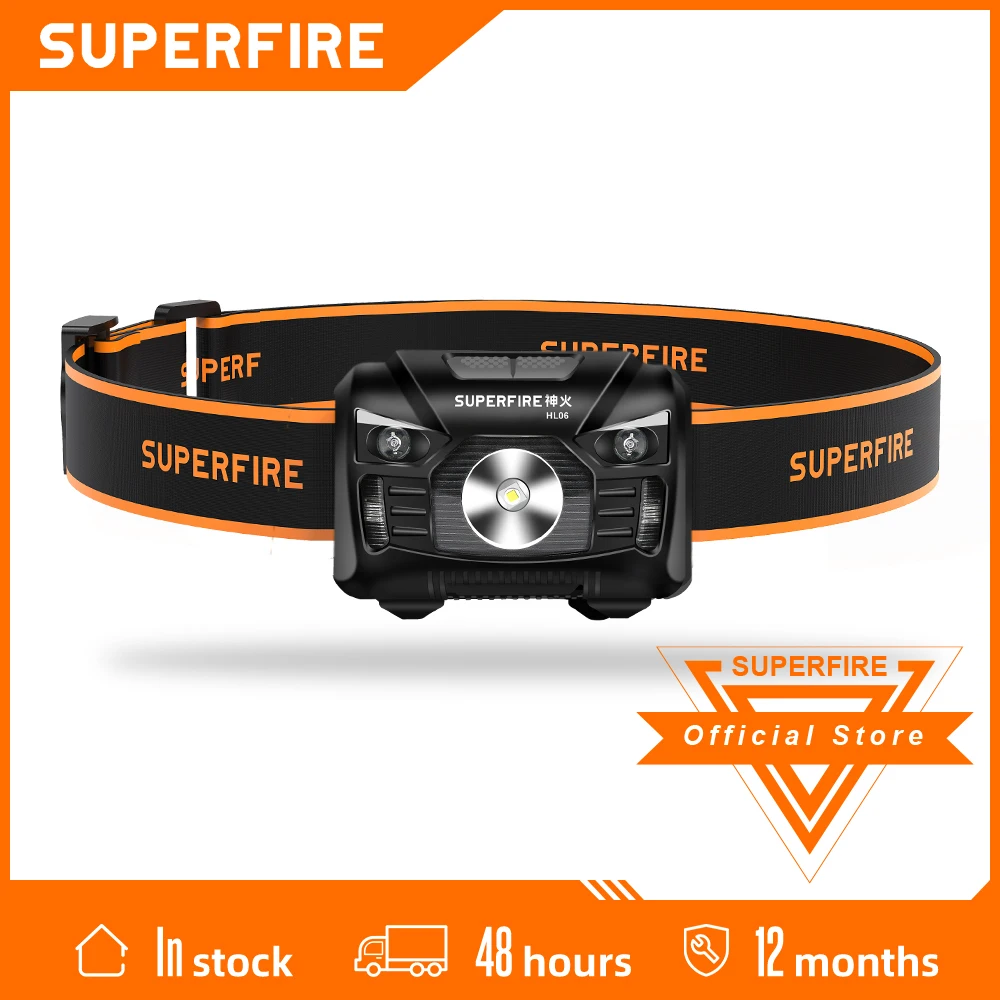 

Налобный фонарь Supfire HL06, светодиодный, зарядка через USB, для спорта на открытом воздухе, скалолазания, рыбалки, кемпинга
