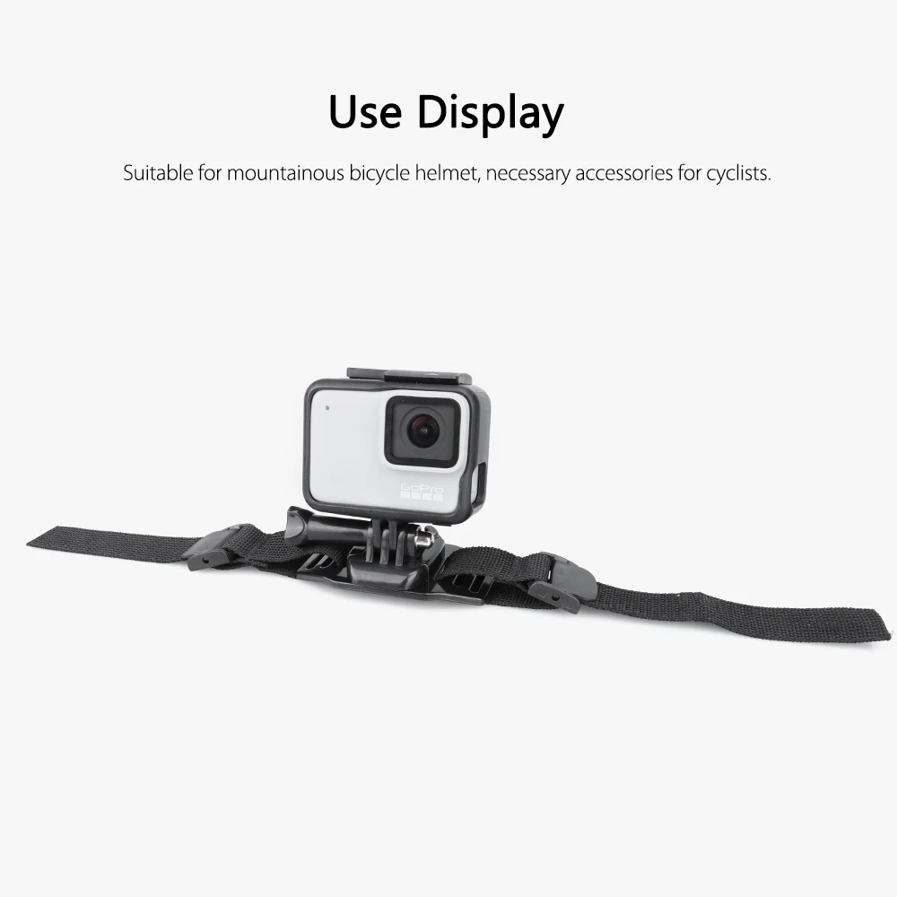 Vamson для Go Pro Hero 7/6/5/8 регулируемый ремень велосипедного шлема держатель ремня