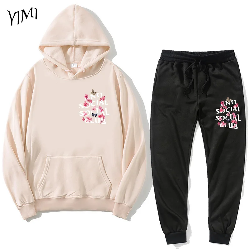 

2021 new track suit men's suit spring and autumn hoodie pants 2-piece set fashion hoodie men sweat shirt sports jogger sweatpant