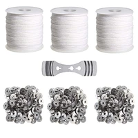 diy candle handmade material candle wick suit 3 rolls of woven candle wicks 1 holder 300 wick bases holiday decorations