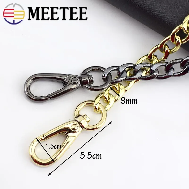 Meetee 60/100/110/120 см металлические цепи для сумок с пряжками сделай сам сменные ремни