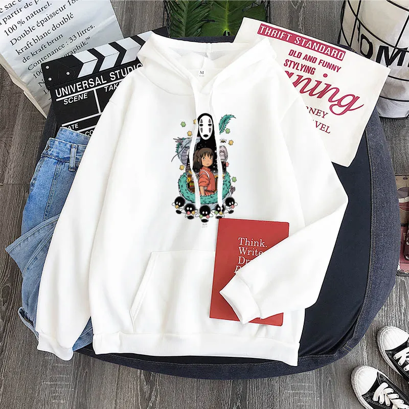 New Arrival Harajuku Anime hoodie Spirited Away / A Voyage of Chihiro Cartoon Movie Hip Hop Streetwear hoody Tops XS-XXL | Женская