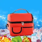 Изолированный Ланч-бокс 8 л, сумка-тоут для мужчин и женщин, дорожная Термосумка с охлаждением горячих и холодных продуктов