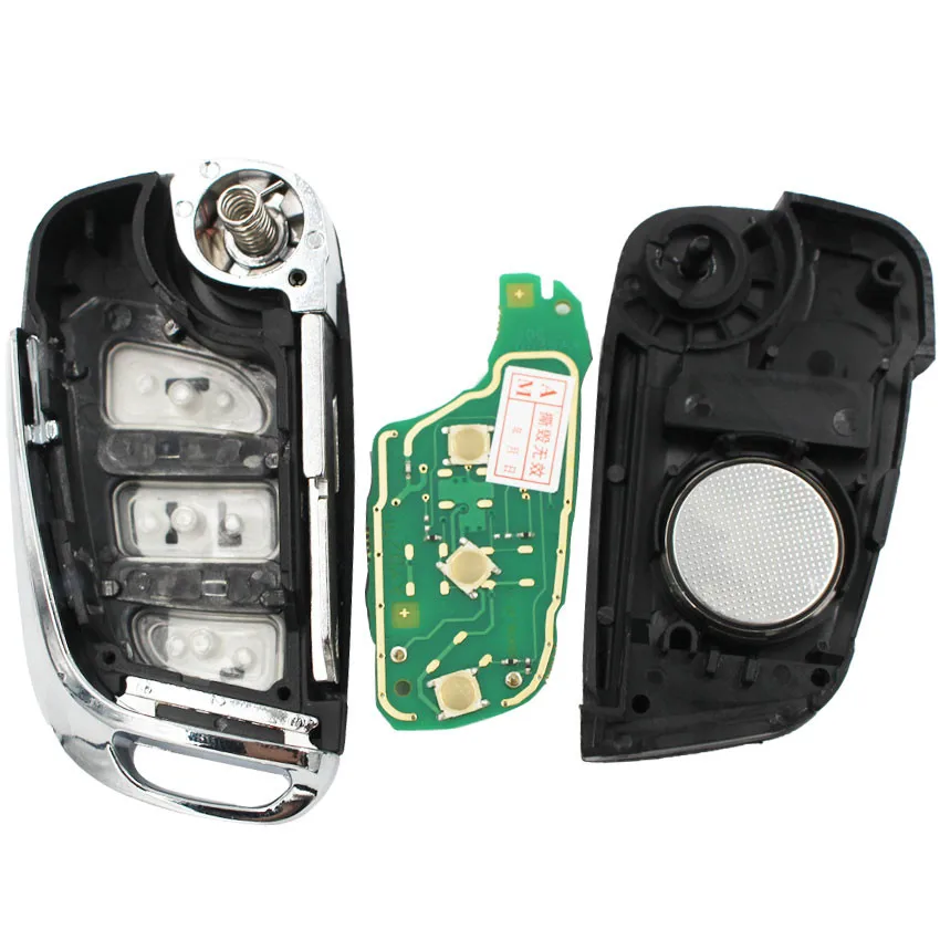 Складной ключ в стиле DS для Peugeot 206 207 206CC 3 кнопки бесключевой доступ дистанционный