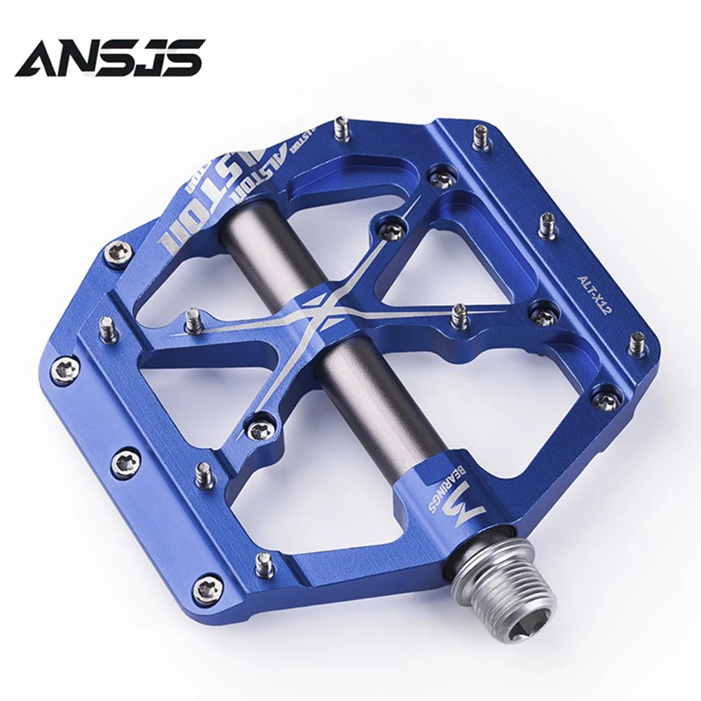 Ansjs 3 подшипника педали для горного велосипеда Плоские Педали Из Сплава на