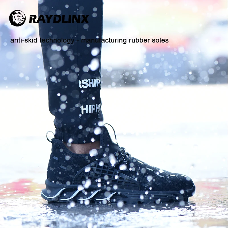 RAYDLINX Men's Safety Shoes Boots With Steel Toe Cap Casual Men's Boots Work Indestructible Shoes Puncture-Proof Work Sneakers
