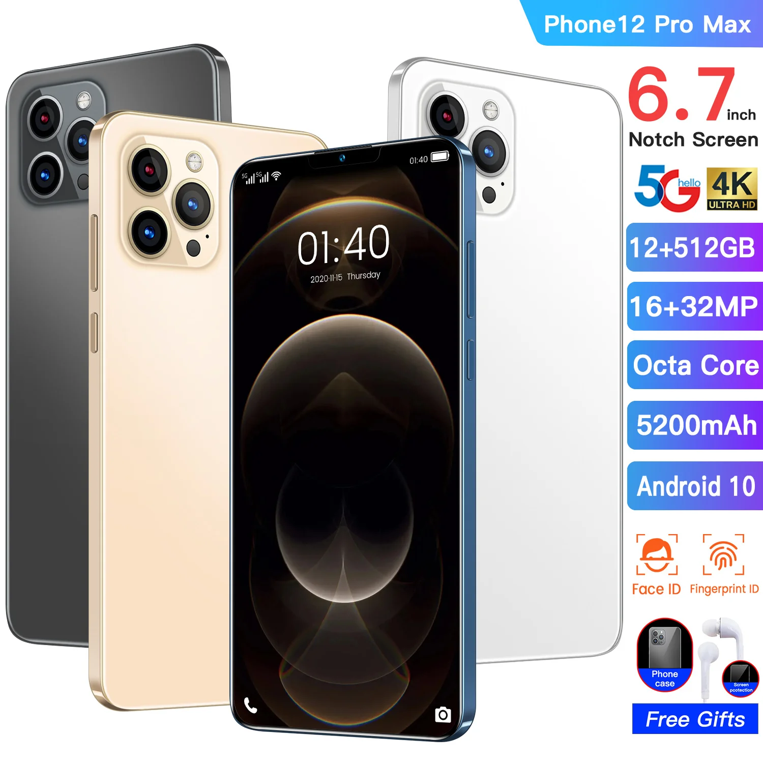 

Phone12 Pro Max, 2021 , 12 + 6,7 , 16 , 32 , 512
