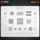 Трафарет Amaoe MAC5 BGA для Macbook Pro A1706 A1707 CPU RAM WIFI POWER NAND Chip IC Tin Plant Net Steel Mesh нагревательный шаблон 0,12 мм