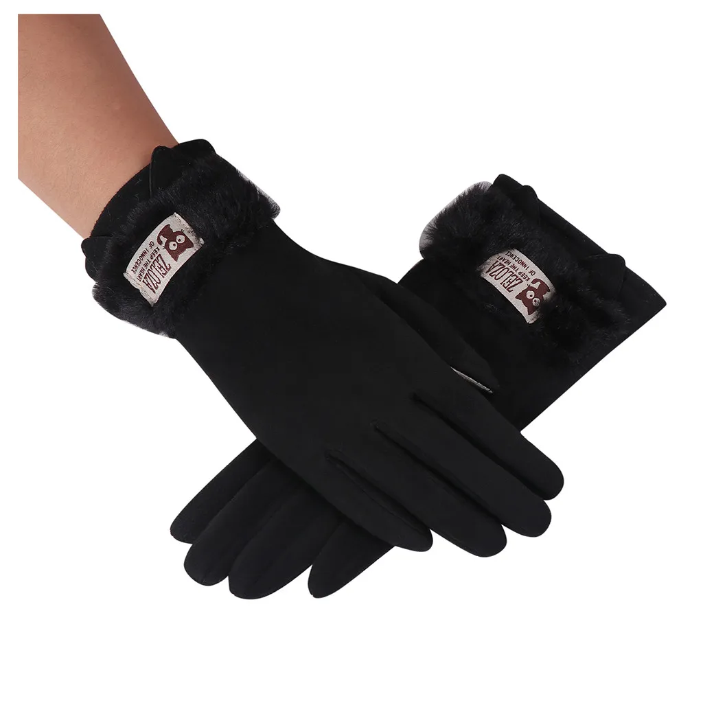 SAGACE женские Зимние флисовые теплые перчатки с милыми кошачьими ушками плотные
