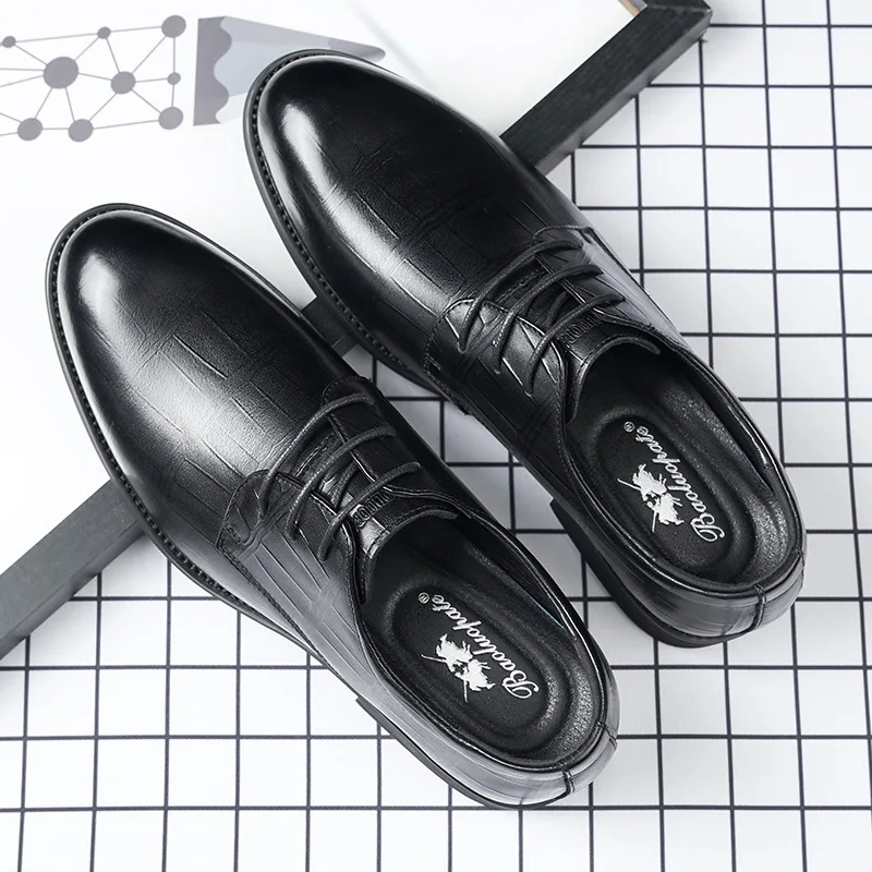 

Men's shoes autumn and winter men's business casual leather shoes men's British pointed toe formal dress groom wedding shoes