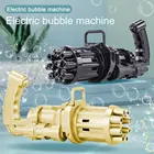 Детский автоматический пистолет для пузырей Gatling, игрушки, летняя машина для мыльных пузырей с водой 2 в 1, электрическая машина для пузырей для детей, Подарочные игрушки