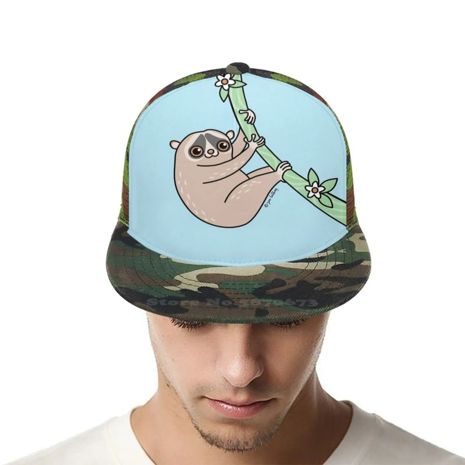 Модная шапка в стиле хип хоп для сладких медленных Лори милые животные из