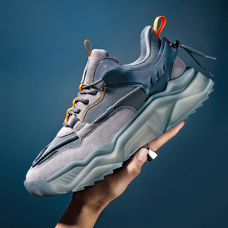 

Fashion Dad Shoes Men High Quality TPU Outsole Sneakers Trend Reflective Shoes Younger Sneakers Outdoor Casual Sports Trainers