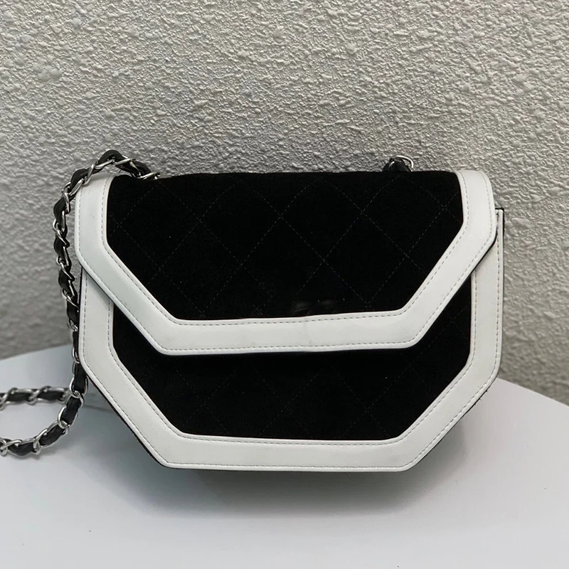 

Design retro contrast color frosted cowhide saddle bag ladies new style multifunctional shoulder bag fashion diagonal bag