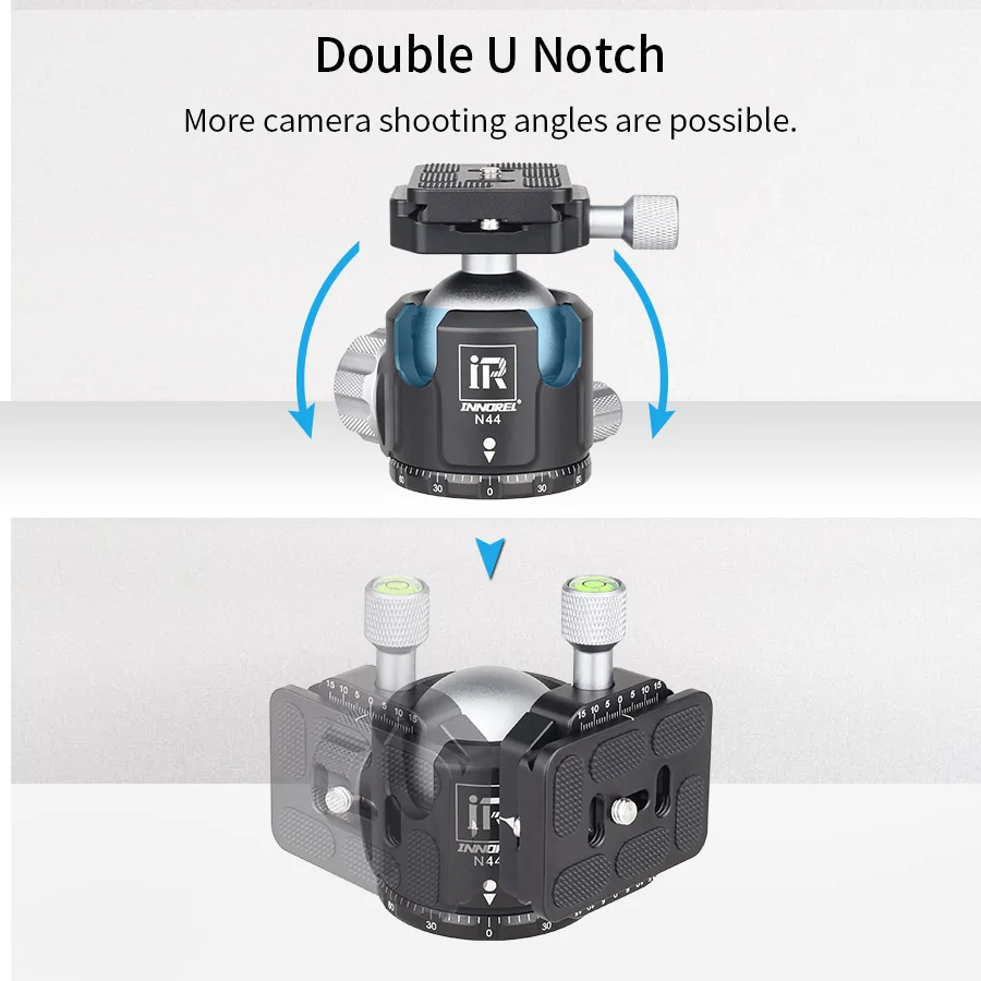 INNOREL N52/N44/N36 профессиональная головка штатива низкая гравитация центр панорамная фото шаровая Головка двойная u-образная для цифровых зеркальных камер