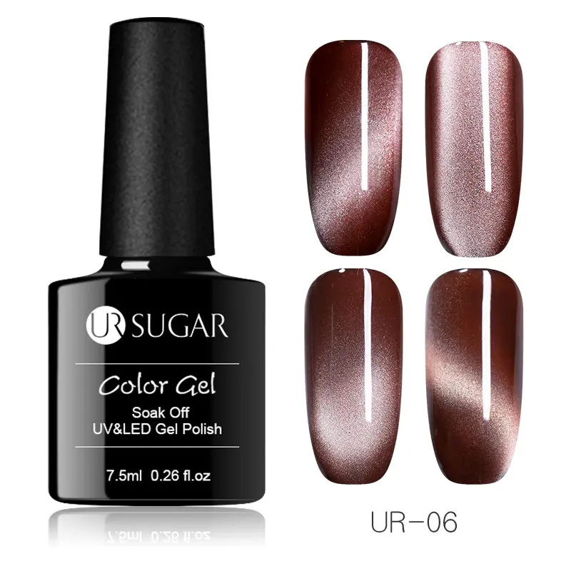 Прозрачный Ur Sugar 9D кошачий глаз УФ-гель для ногтей звездное небо Магнитный Гель-лак замачиваемый Полупостоянный Лайк для дизайна ногтей - Цвет: Прозрачный