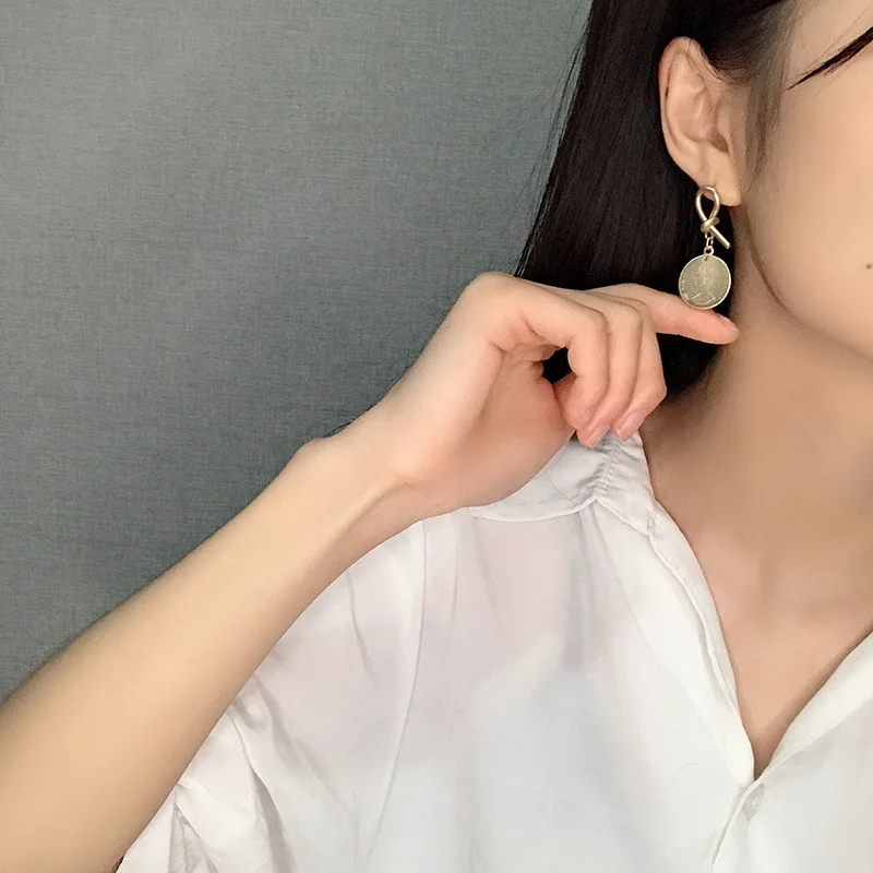 2020 Trendy Vintage Coin Portrait Pendant Drop Dangle Earrings 925 Sterling Silver Ethnic Jewelry For Women Charm Gift |