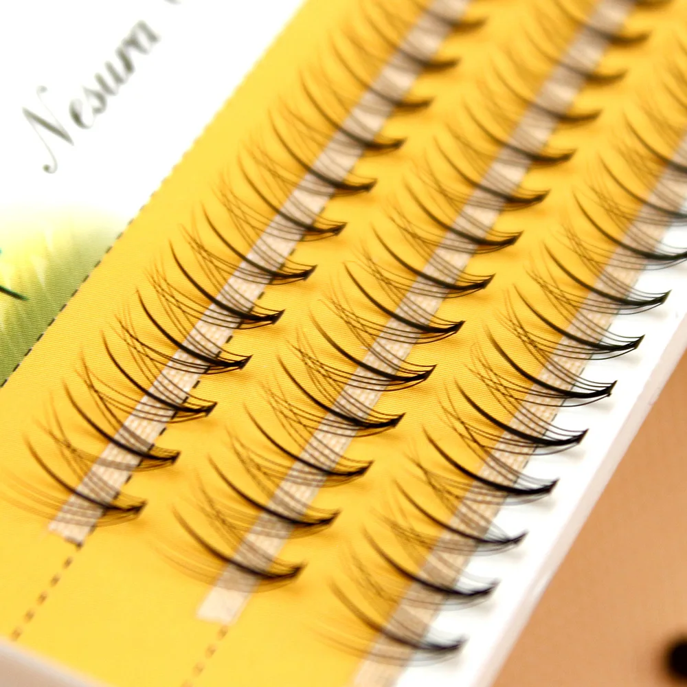 

Hot New 60 Bundles 0.07mm C Curl Natural Long Cluster Eyelash Extension DIY Self-grafting Individual Lashes Eye Makeup Tools