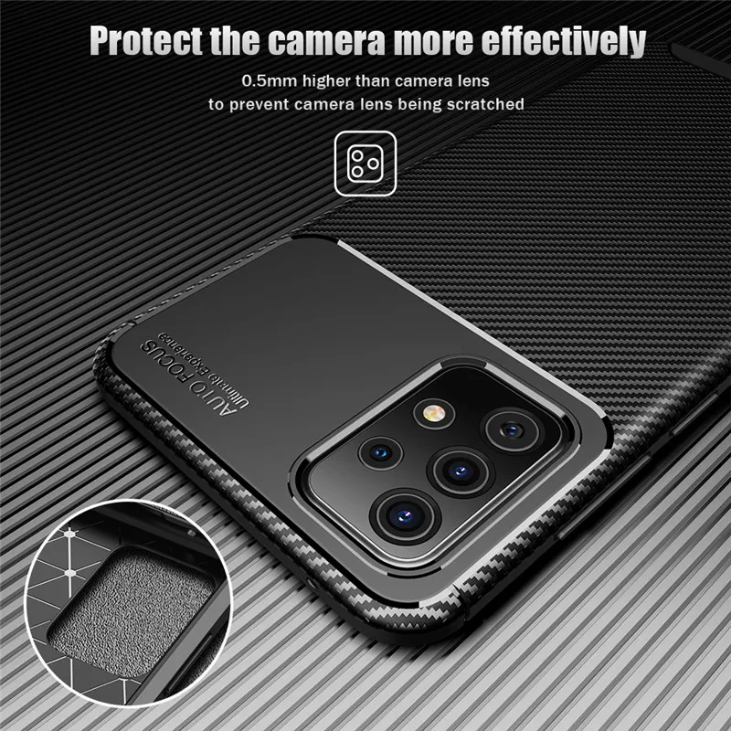 

2 in 1 A52 A72 A32 4G 5G a 52 a 72 Case Cabon Fiber Soft Silicone TPU Back Cover For Samsung Galaxy A52 A72 A32 4G 5G a 52 a 72