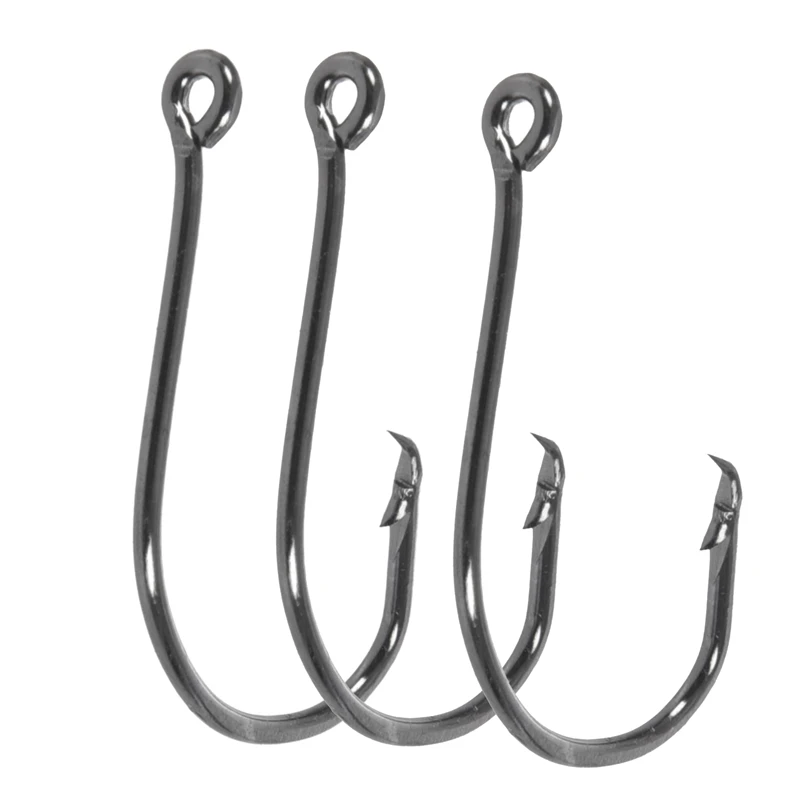 

100 x Chemically Sharpened Octopus Circle Fishing Hooks Fishing Tackle Black #1/0 & #5/0