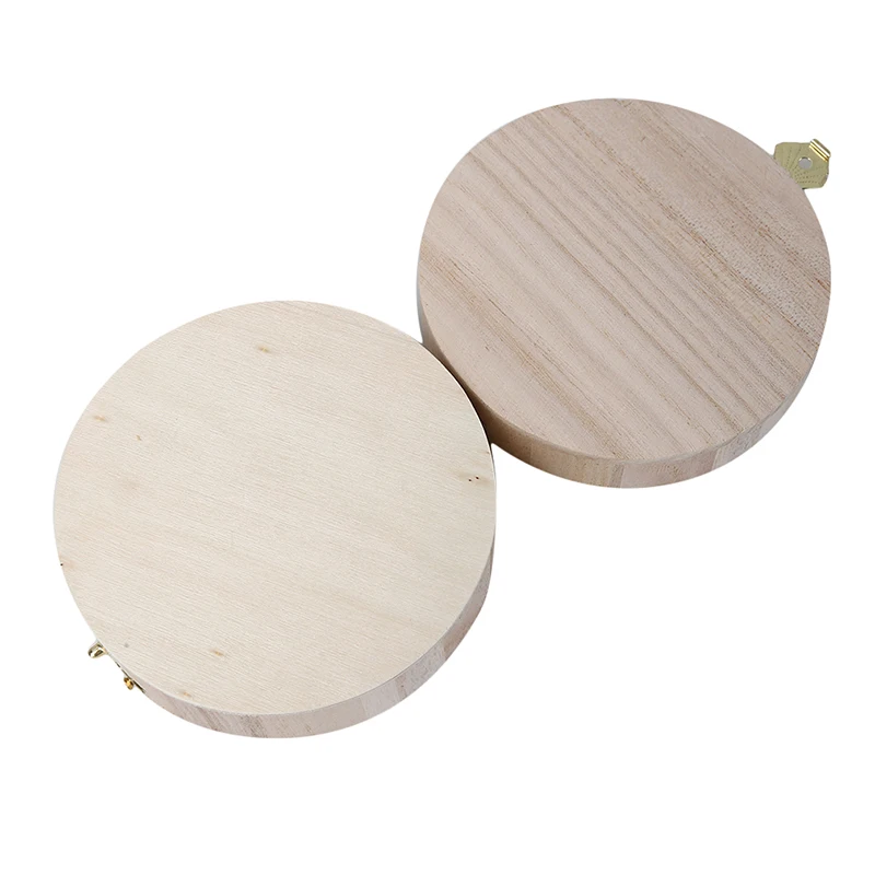 Круглый деревянный ящик для хранения ювелирных изделий ручной работы органайзер