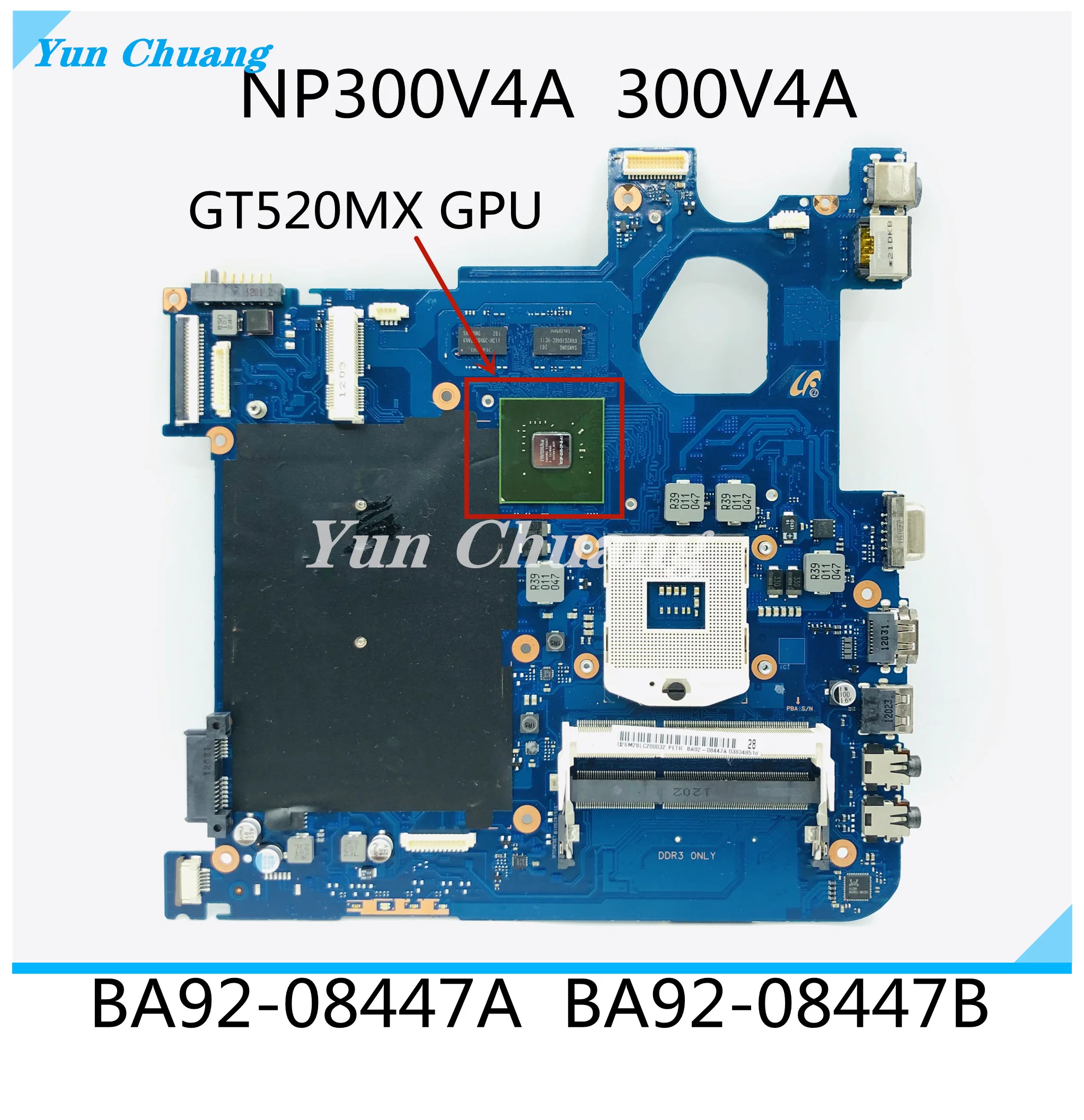 BA41-01666A BA92-08447A для Samsung NP300V4A 300V4A материнская плата ноутбука GT520MX 1G GPU HM65 DDR3 100% -