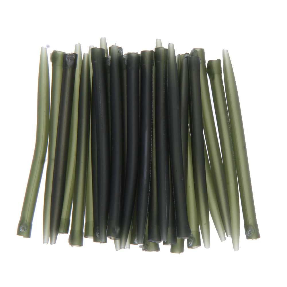 

30PCS Terminal Carp Fishing Anti Tangle Sleeves Connect with Fishing Hook Rubber Tip Tube Positioner Terminal Fishing Tackles